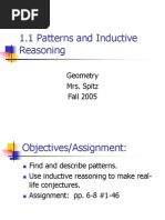 1.1 Patterns & Inductive Reasoning