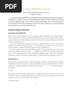 Download Matlab Crash Course by adnan SN14026990 doc pdf
