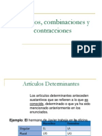 Artículos, Combinaciones y Contracciones