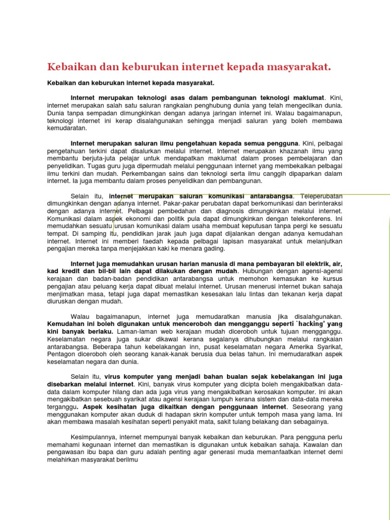 keburukan internet kepada remaja