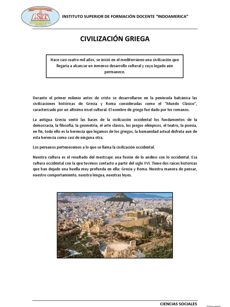 Orígenes de la Civilización Griega | PDF | Antigua Grecia | Esparta