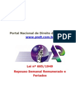 Portal Nacional de Direito Do Trabalho: Lei Nº 605/1949 Repouso Semanal Remunerado e Feriados