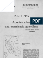 Perú 1965.apuntes Sobre Una Experiencia Guerrillera. Hector Bejar