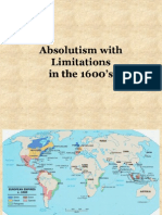 Absolutism With Limitations in The 1600's