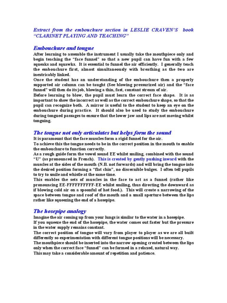 Embouchure PDF Nature Entertainment (General)