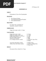 Download determination of zinc   experiment by Hassan Haider SN140332437 doc pdf