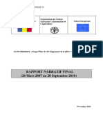 Projet Pilote de Développement de La Filière Dihé Au Tchad - RAPPORT NARRATIF FINAL (20 Mars 2007 Au 20 Septembre 2010)