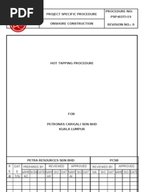 hot tapping procedure