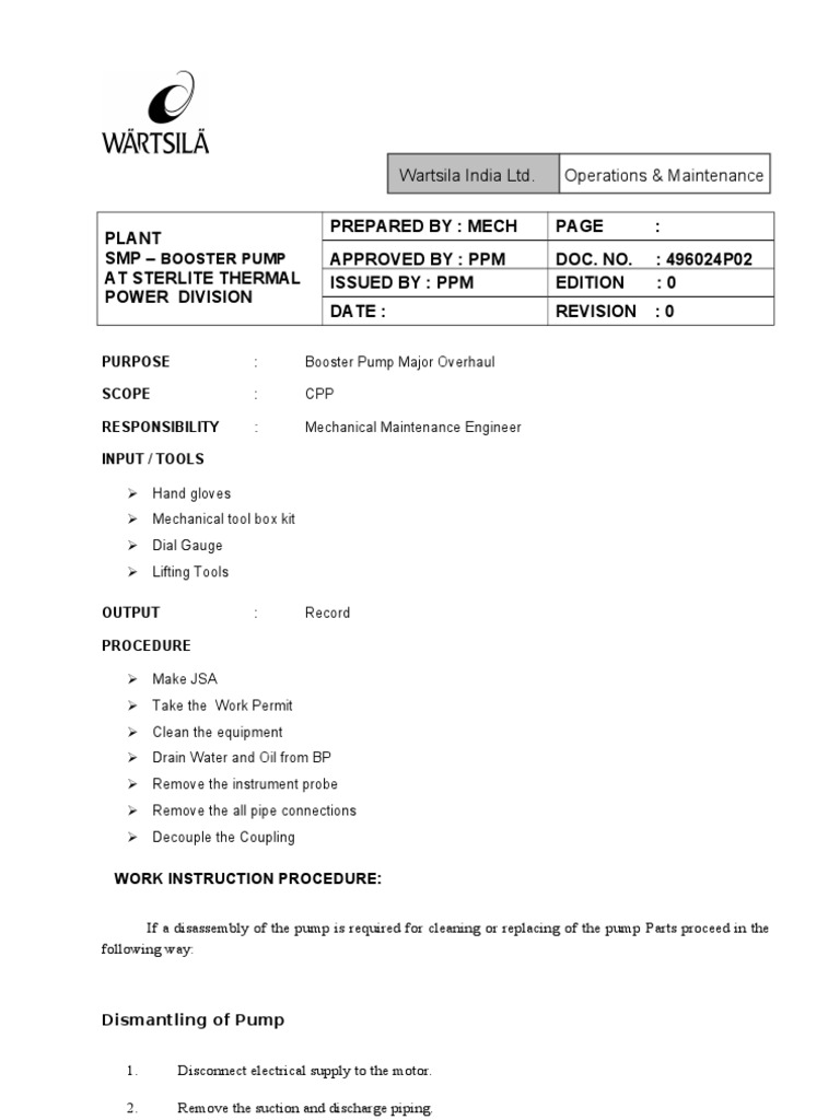 Booster Pump Pdf Pump Machines