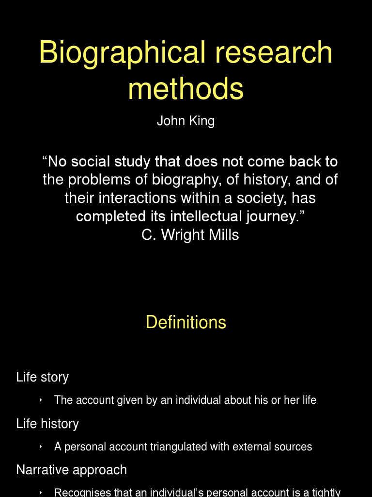 biographical research on