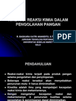 Kinetika Reaksi Kimia Dalam Pengolahan Pangan