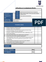 Internal Verification of Assignment Briefs: Evaluation Criteria 1 Draft Final Brief