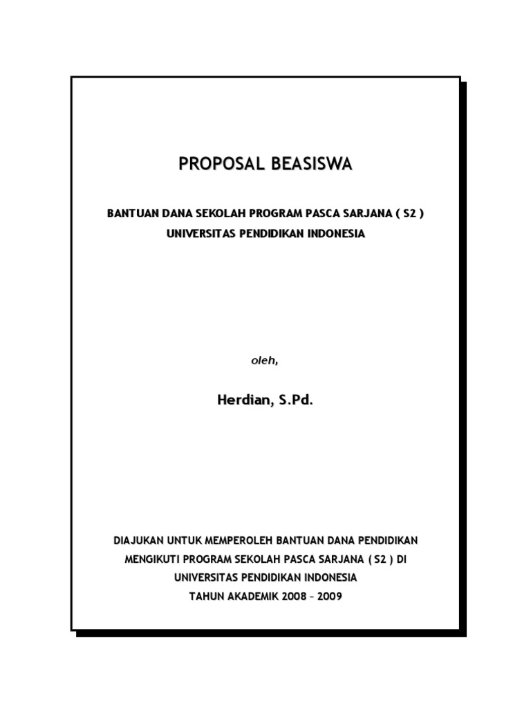 Proposal Beasiswa Pemda