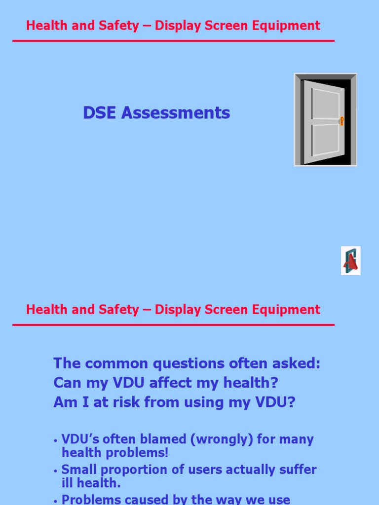 Health and Safety Display Screen Equipment Computer Keyboard Chair