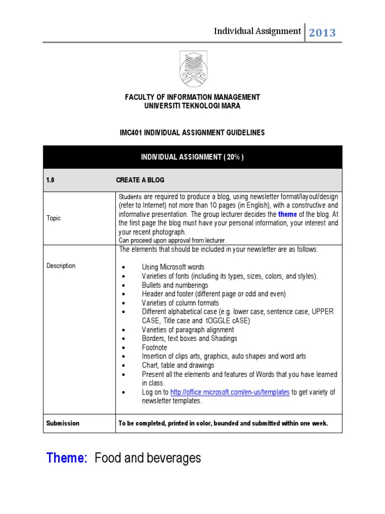 Assignment guidelines for students picture