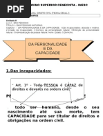 UNIDADE III- DA Personalidade E Capacidade. 24.08.2012