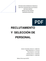 Administracion de Personal Reclutamiento