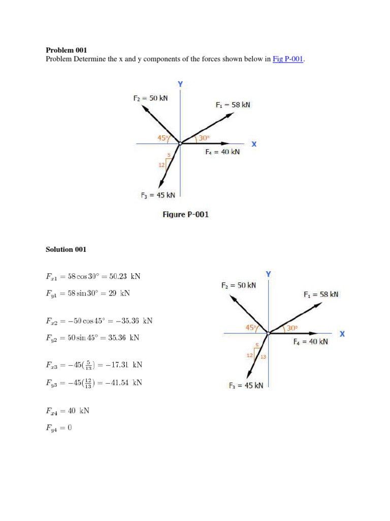 Resolving Forces into Components | PDF | Triangle | Euclidean Vector