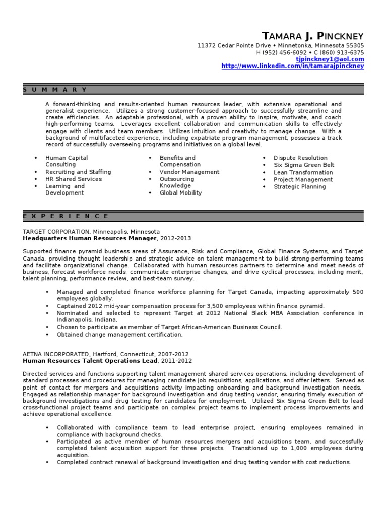 HR Manager Resume | PDF | Human Resource Management | Employment