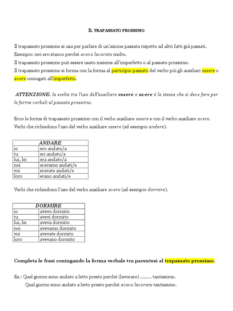 Il Trapassato Prossimo PDF