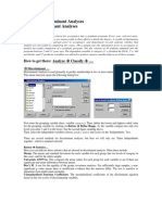 Discriminant Analysis on Spss