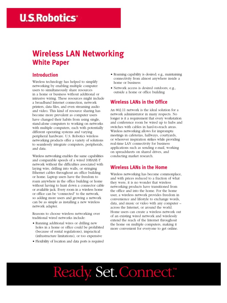 Wireless LAN Networking: White Paper | PDF