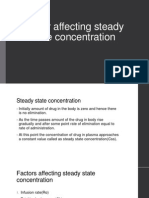 Factor Affecting Steady State Concentration