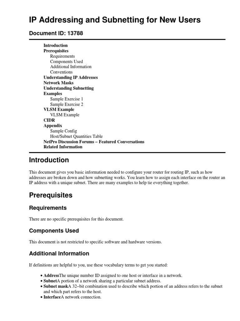 Subnetting | PDF | Ip Address | Routing