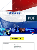 Pepsi Cola International General Information and History: Brand Positioning Summary