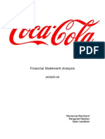 Coca Cola Financial Statement Analysis