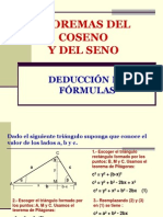 Teoremas Del Coseno Y Del Seno: Deducción DE Fórmulas