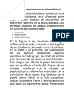 Cuáles Son Los Mecanismos de Acción de Los Antibióticos