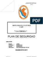 Plan de Seguridad Restaurant Recepcion Cafe La Choza