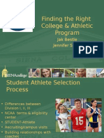 Finding The Right College and Athletic Program