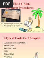 Pre-opeing Training Credit Card