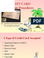 Pre-Opeing Training Credit Card