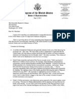 Second Letter From Rep. Wolf To President Obama Protesting The Proposed Visit by Sudan's Nafie Ali Nafie