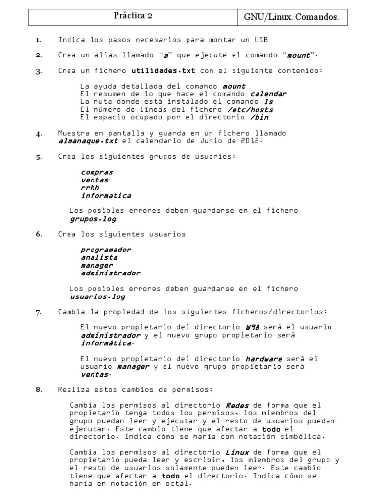 Comandos Esenciales de GNU/Linux | PDF | Archivo de computadora ...
