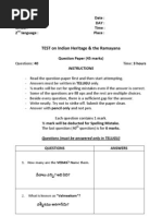 Download Ramayana Quiz Test by ravali123456 SN140465289 doc pdf