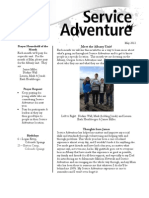 Service Adventure Newsletter May 2013