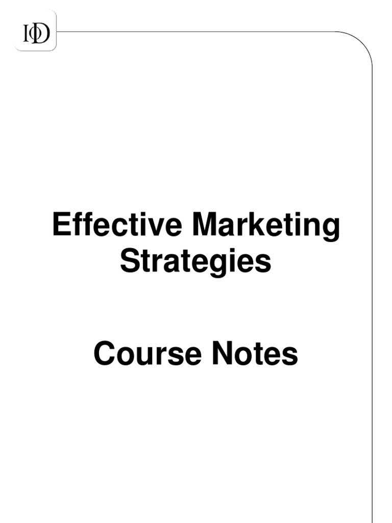 Effective Marketing Strategies PDF Strategic Management Marketing Strategy