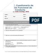 Cuestionario Analisis Funcional de Conducta