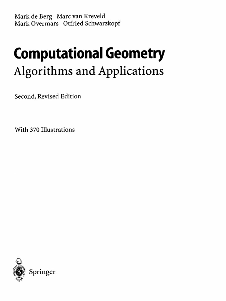 Computational Geometry Algorithms and Applications PDF | PDF