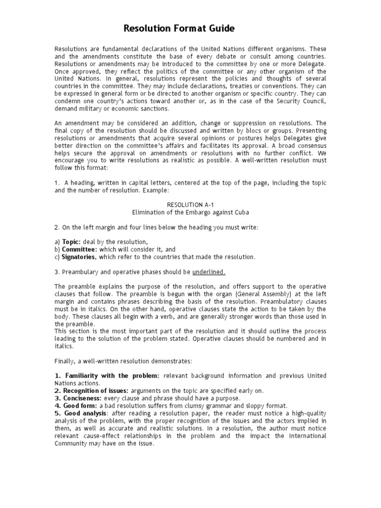 Guide-Phrases and Sample of Resolution Paper  United Nations