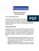 Comunicado Oficial N°2 CEC Periodismo ULS 09.05.2013