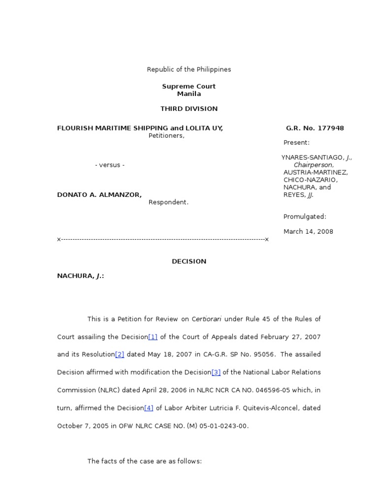 Flourish v almanzor mar 08 pdf arbitration court of appeal of
