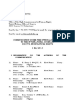 Elections Communication Filed Before UN Human Rights Committee