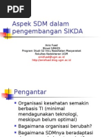Download Aspek SDM dalam pengembangan SIKDA by Anis Fuad SN14052764 doc pdf