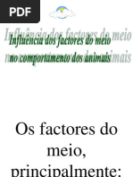 Influência dos factores do meio nos animais