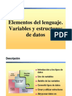 3.- Elementos Del Lenguaje. Variables y Estructuras de Datos
